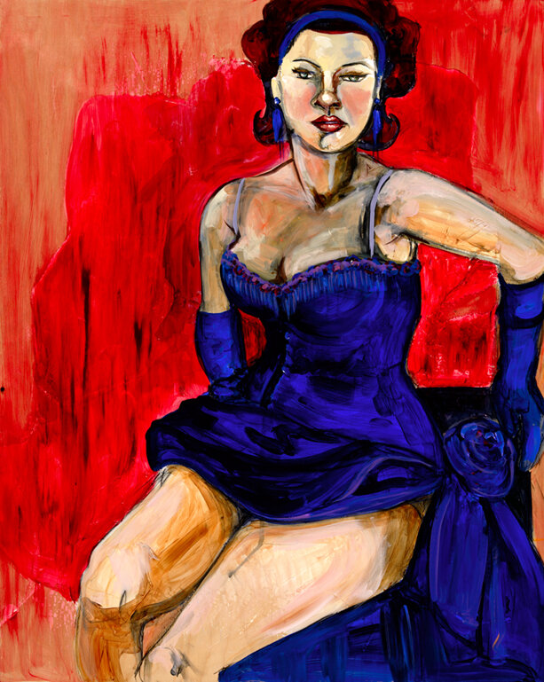 Portrait of Marissa in Blue Dress