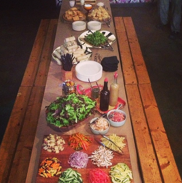 Julians on the west side created this incredible display. Greens on greens on greens! 