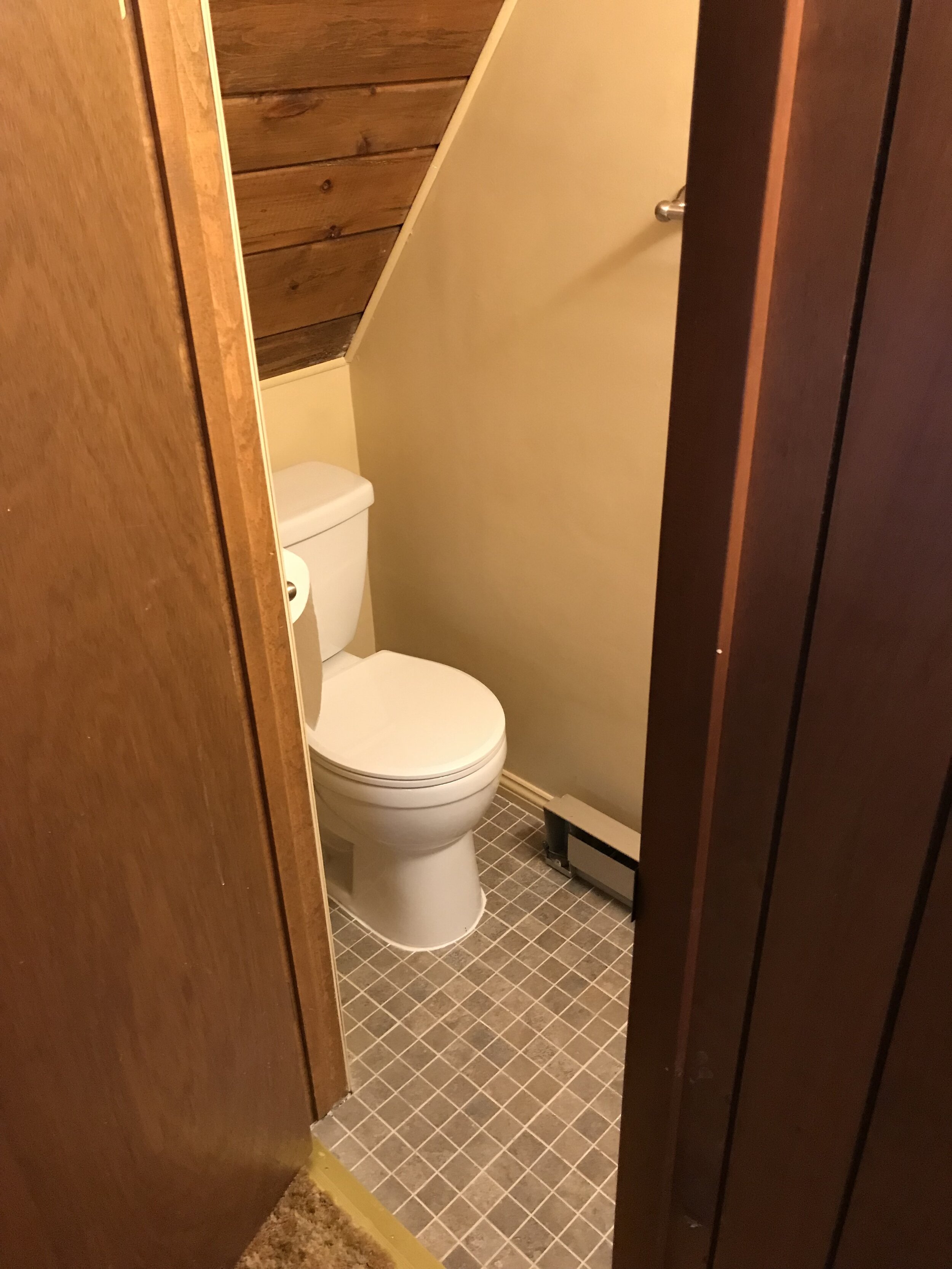 Bathroom Remodel - (after) Notice new tile flooring