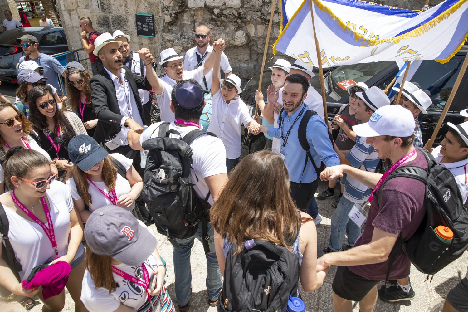 Numerous Bar Mitzvah celebrations paraded through the area outside the Western Wall. These are common throughout Jerusalem each Thursday when most families host their sons’ Bar Mitzvahs in “The Holy City”.