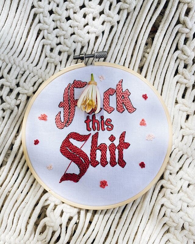 A friend asked me to stitch this for her &amp; I think we can all agree with this sentiment right about now... For real though - THANK YOU to all of our medical professionals, service workers, grocery store staff, anyone who has to be on the front li