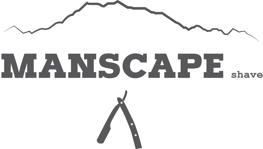 Manscape Logo- Shaving line (Black and White)