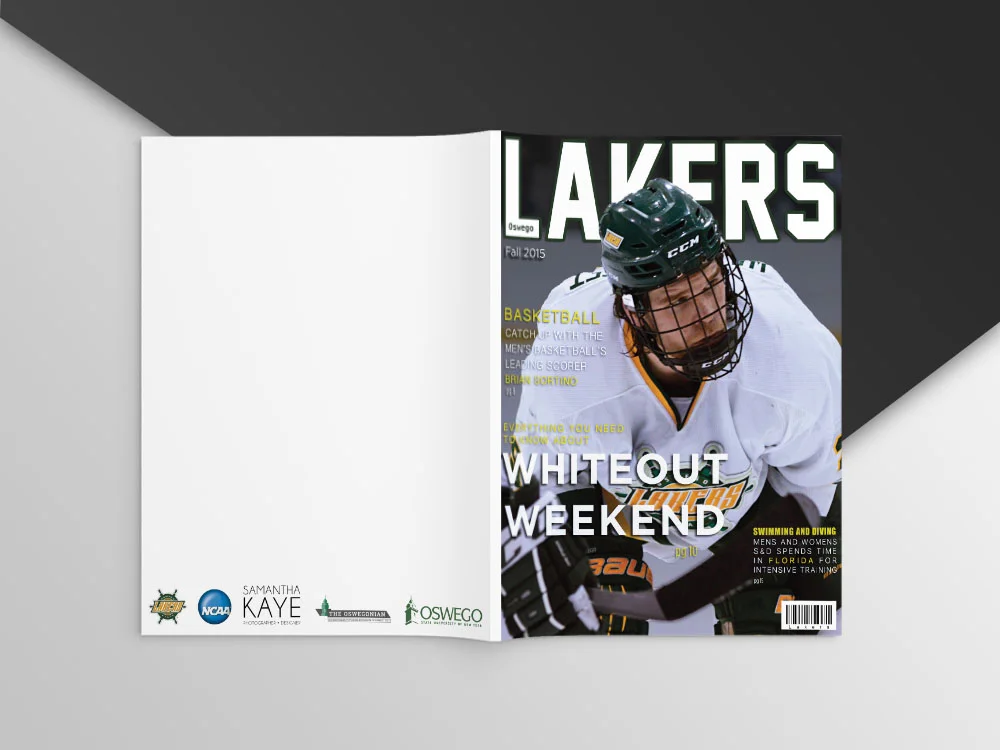 LAKERS MAGAZINE FRONT AND BACK COVERS: WHITEOUT WEEKEND, 2016