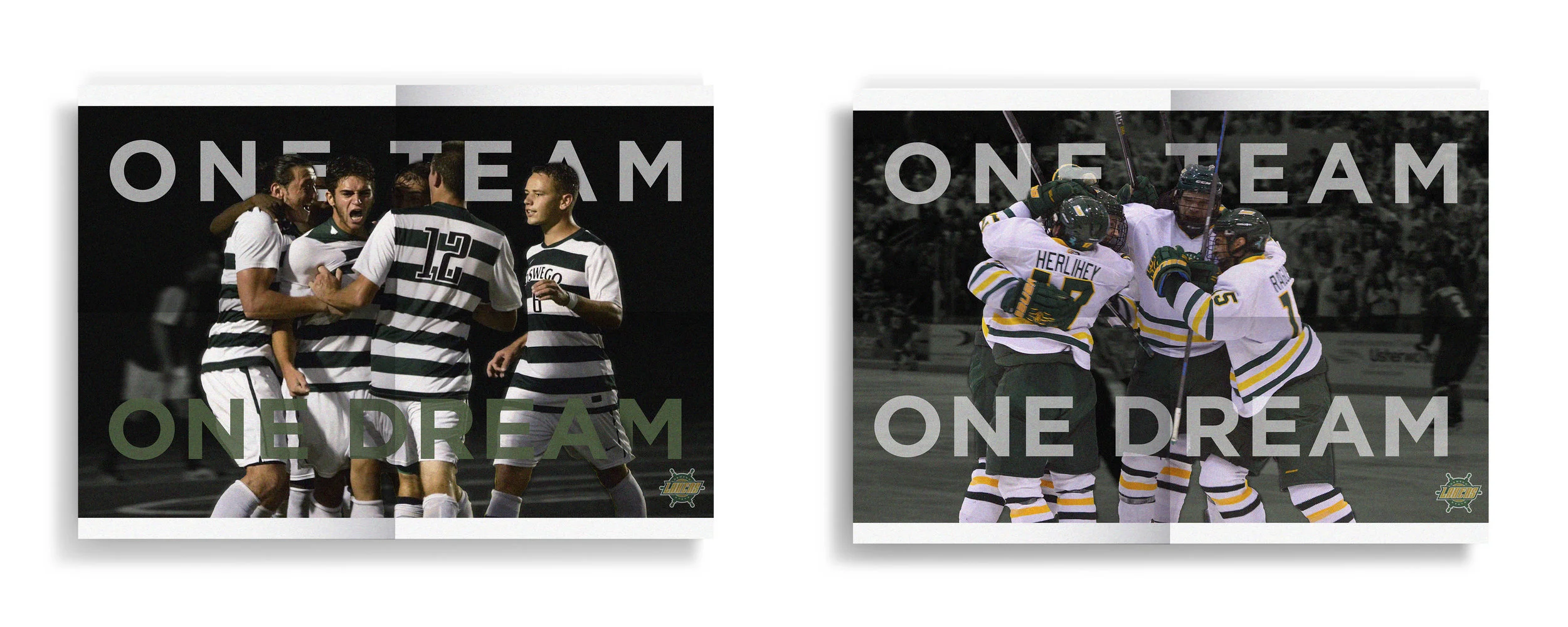 INTERNAL FOLDOUT MAGAZINE POSTERS: MEN'S ICE HOCKEY and Men's Soccer, 2016