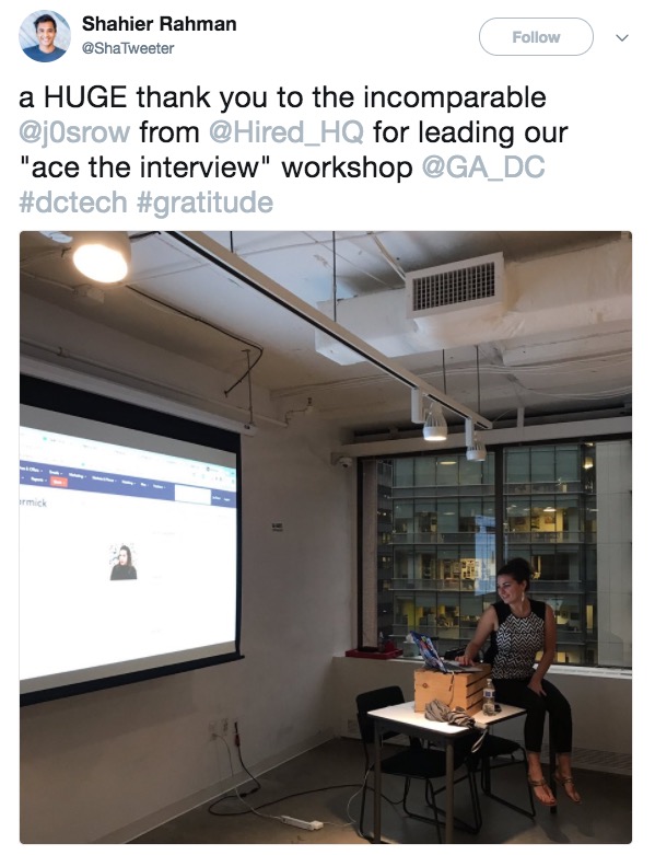'Best Interview Practices for Junior Devs' Guest Speaker, Washington DC