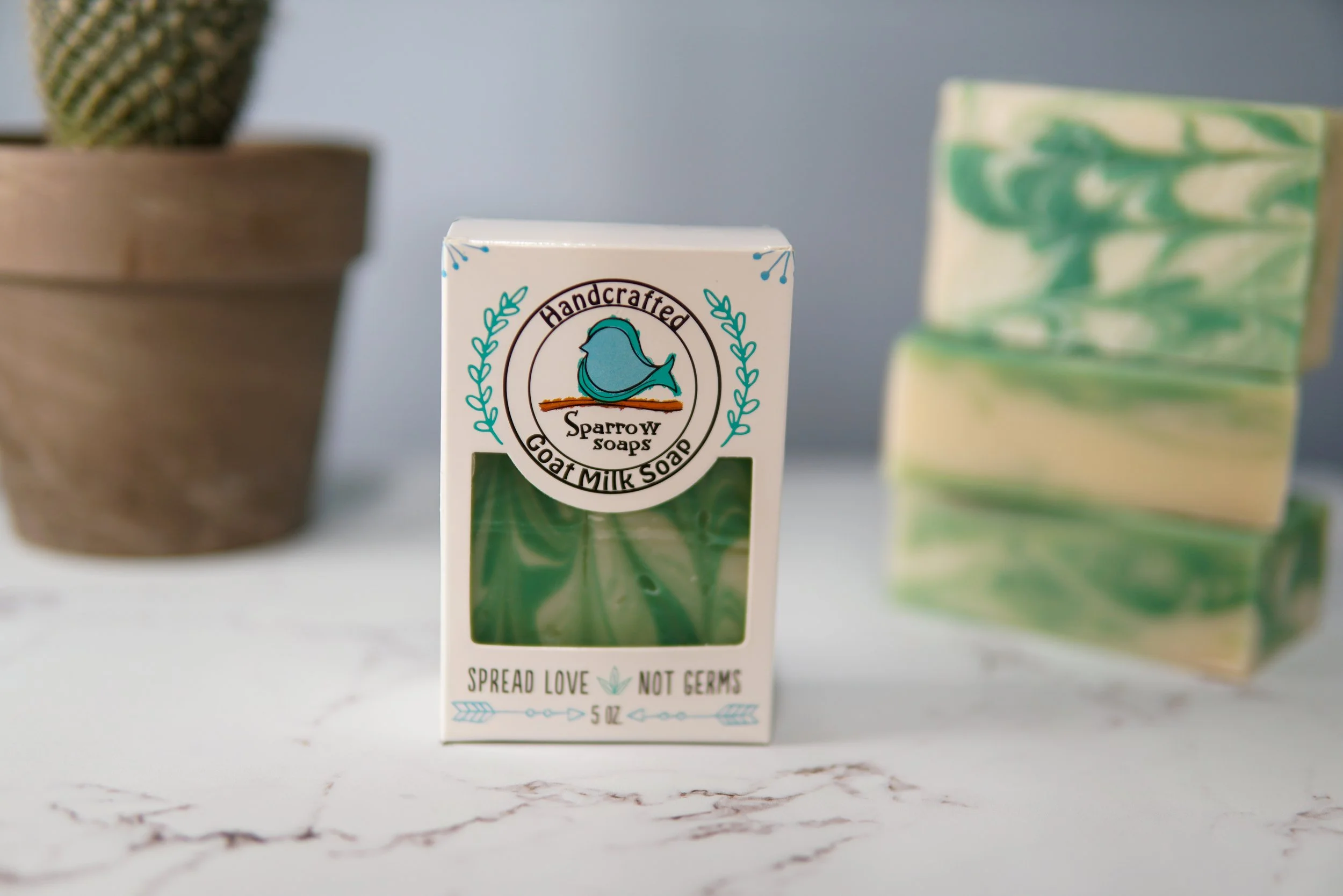 Spearmint goat milk soap