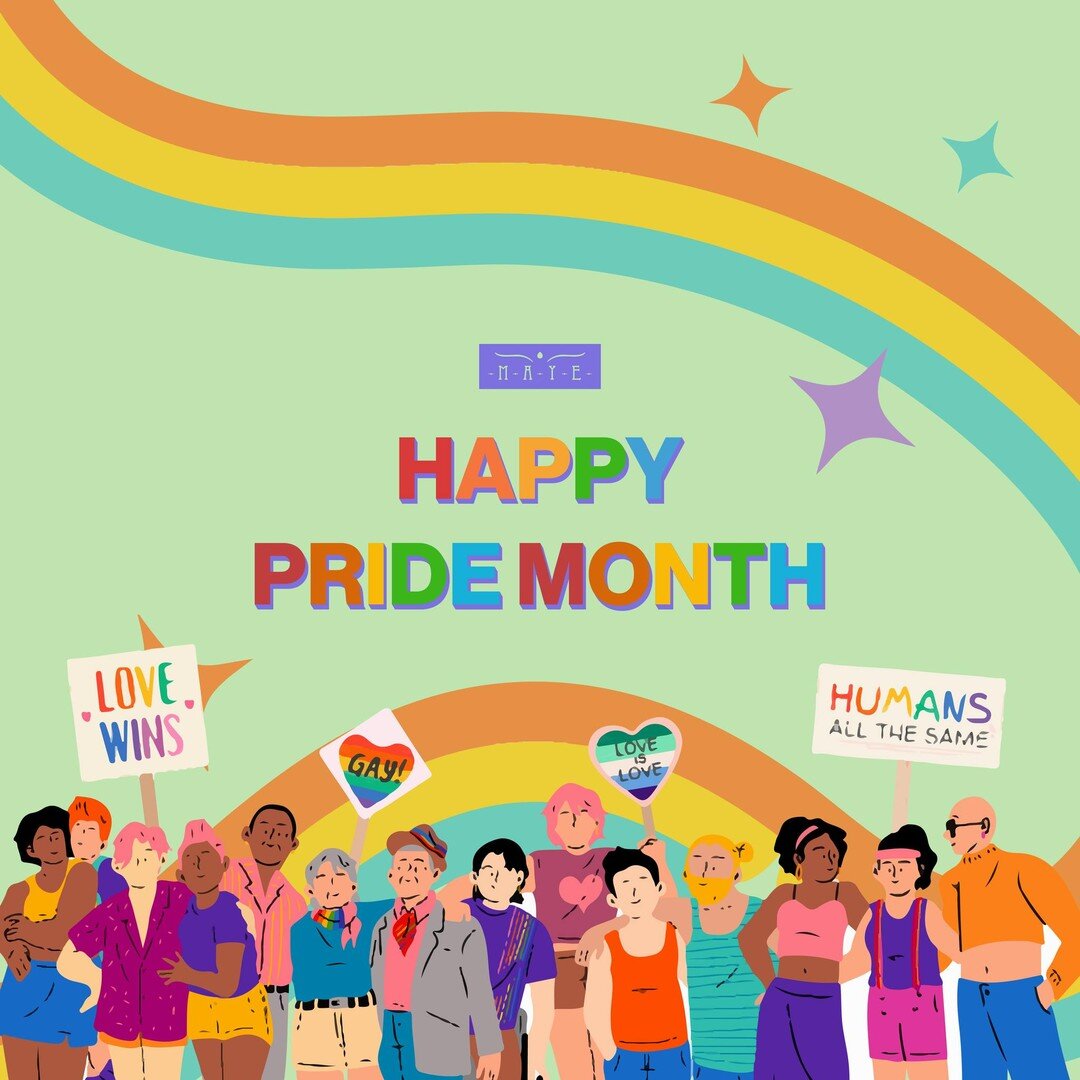 🌈 Happy LGBTQIA+ Pride Month from the MAYE Center.

🏳️&zwj;🌈 Pride Month honors the Stonewall Riots that happened in June 1969. 

🏳️&zwj;⚧️ Fight bigotry and hatred. Embrace the beauty of loving and accepting yourself and others for exactly who t