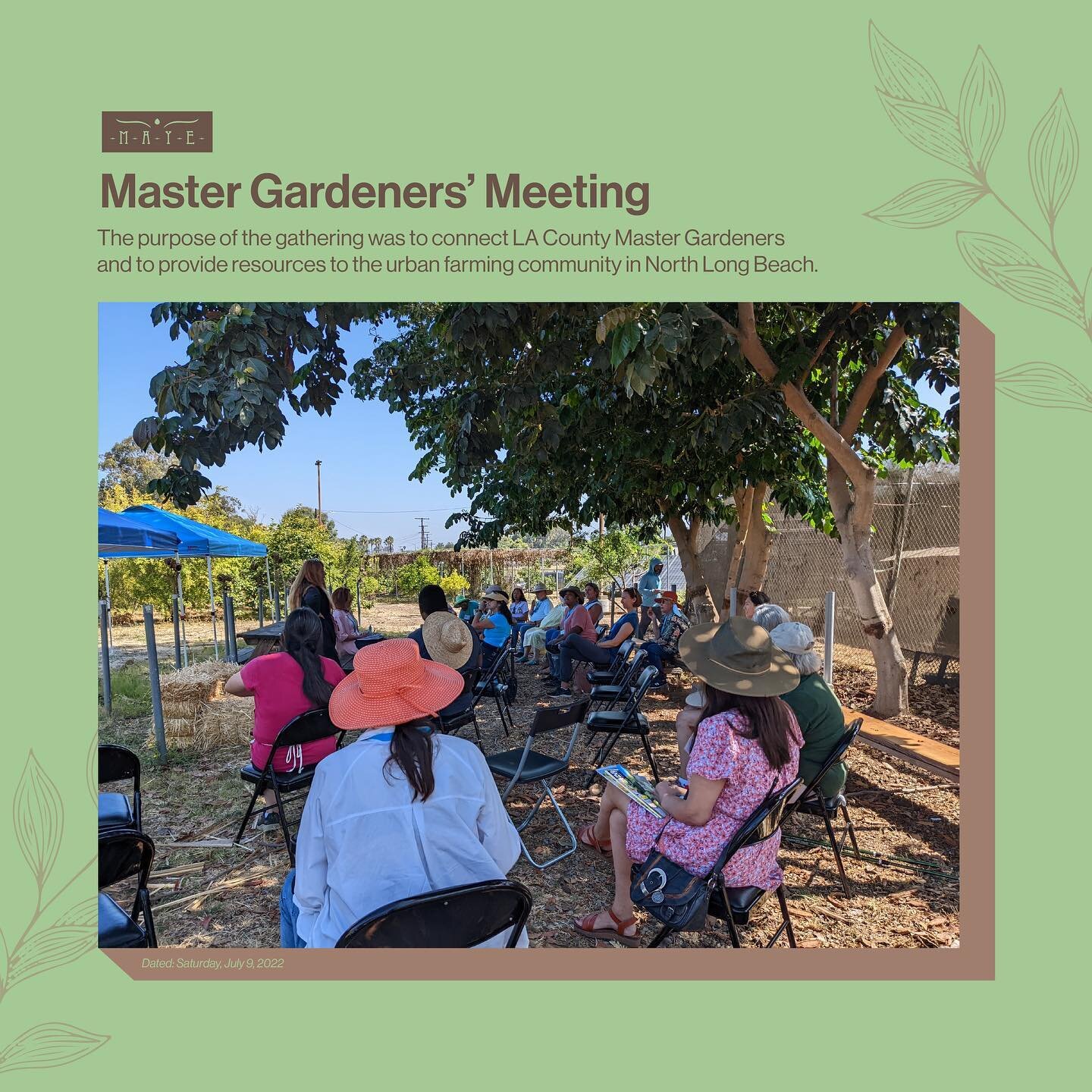 🪴 Today, the Master Gardeners&rsquo; Meeting took place at the Growing Experience Urban Farm! 

🧑&zwj;🌾 The purpose of the gathering was to connect LA County Master Gardeners and to provide resources to the urban farming community in North Long Be