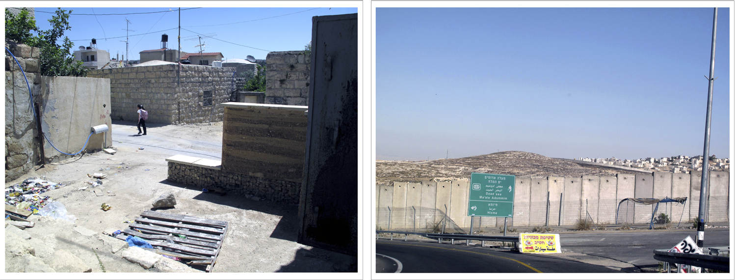  (left) 15:30, June 3, "School Girl", Beit Iksa,&nbsp; Palestinian Village, The Occupied Territories. (right) 14:15, June 4, "The Separation Wall: Leaving Ramallah toward Jericho" The Occupied Territories. 