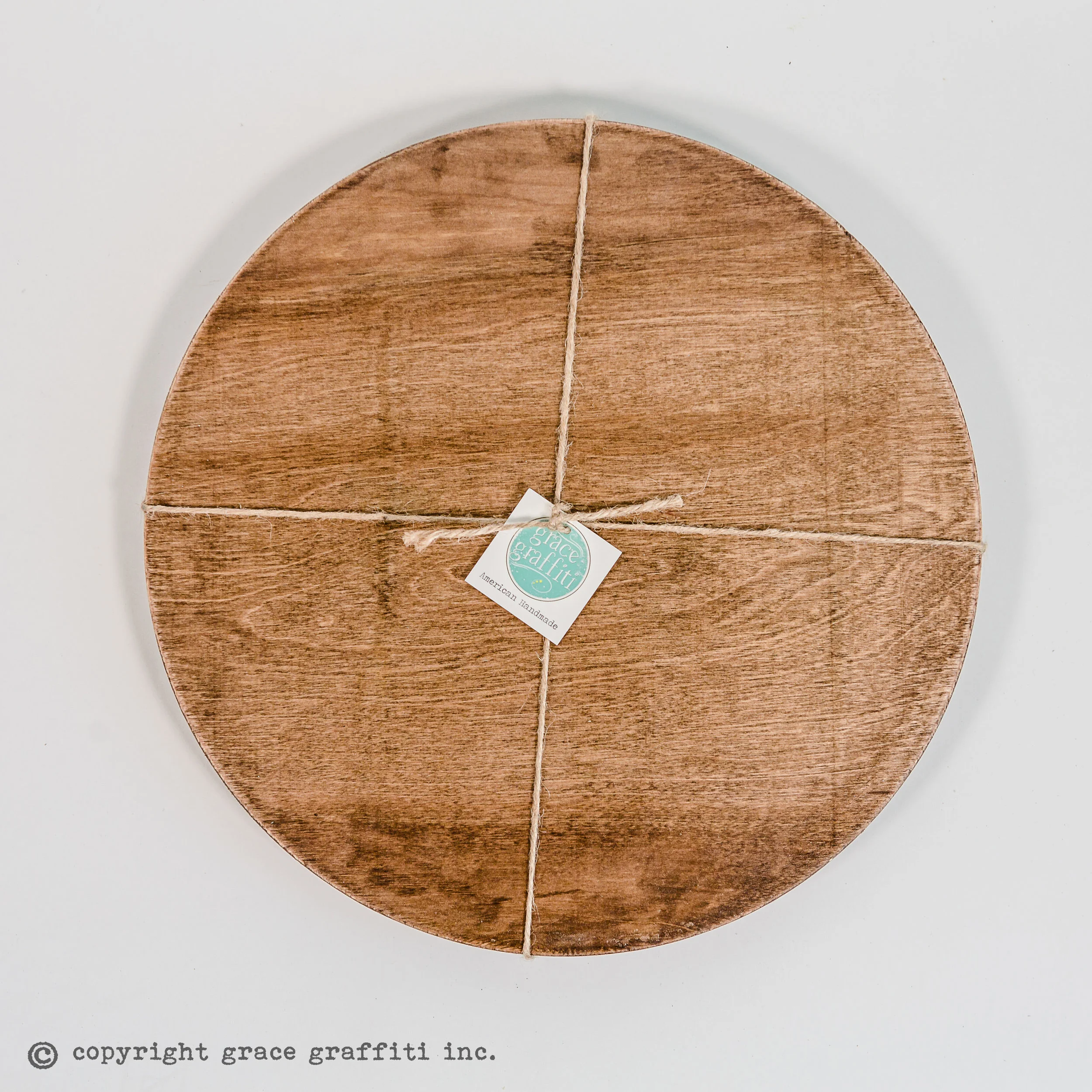 round wooden placemats