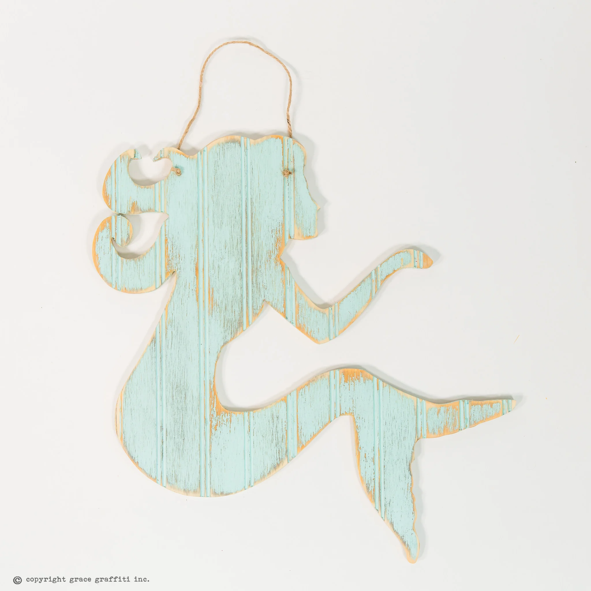 mermaid hanger wooden