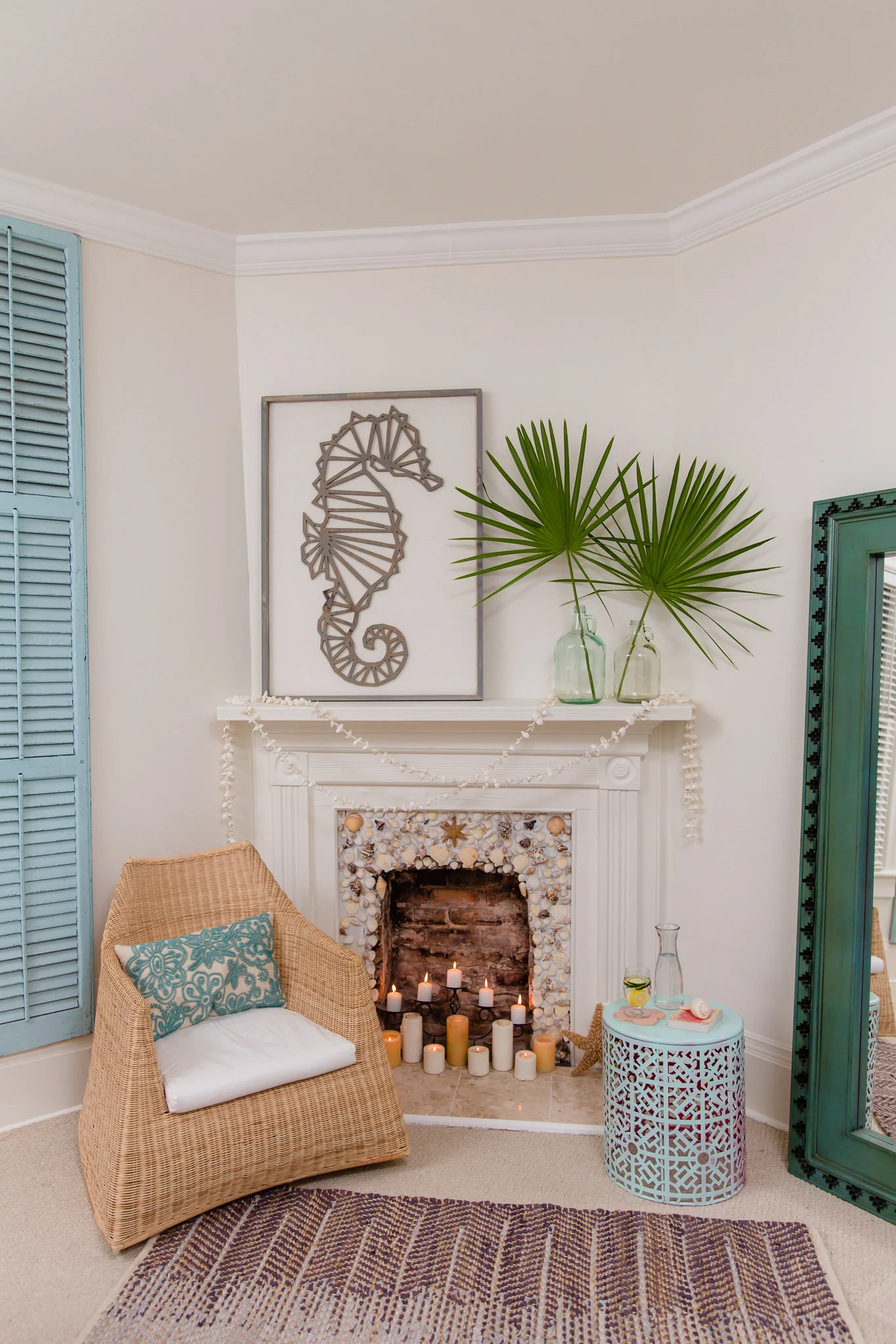 coastal seahorse wall art
