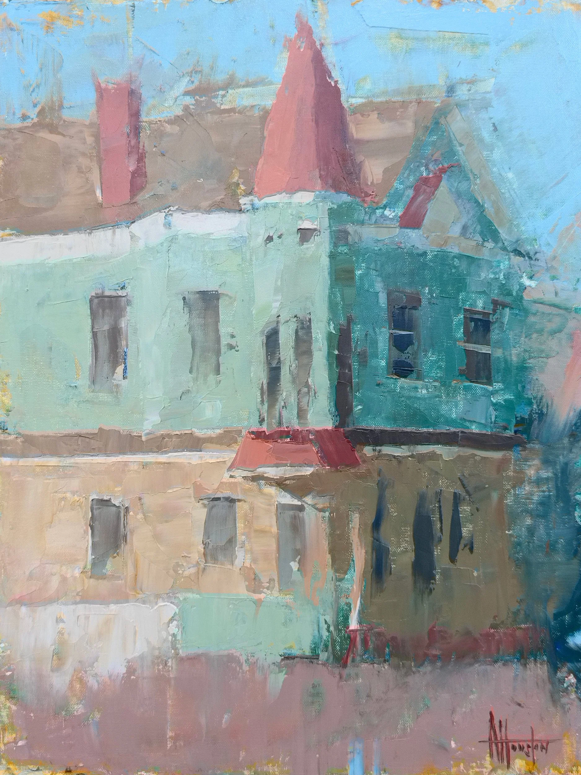 Best of the Victorian District painting “Green House” by Adam Houston