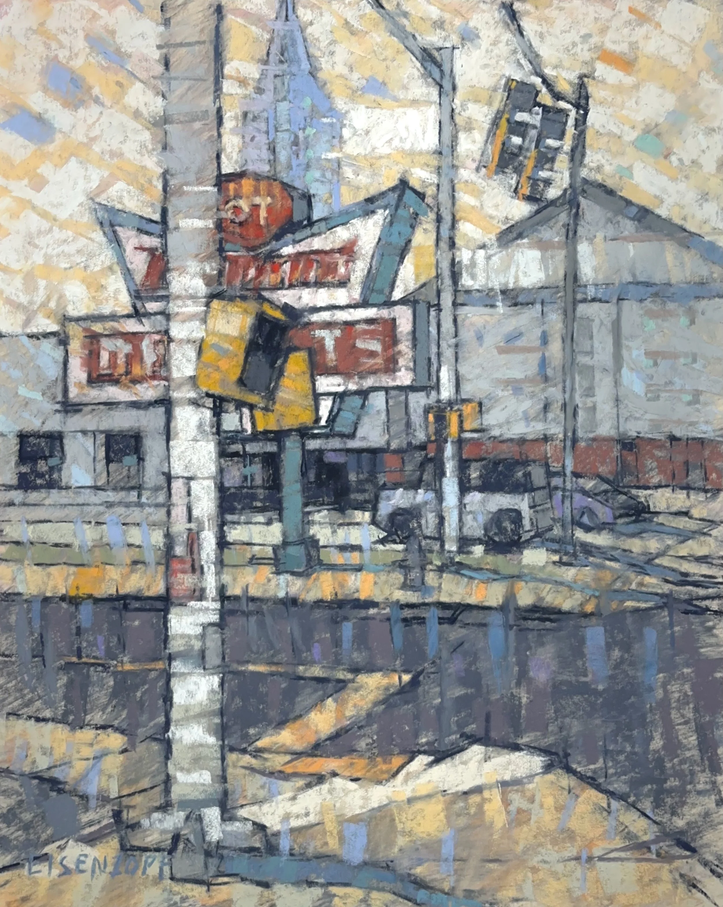 Olmsted Plein Air Best of Show painting “American Concrete (Ponce)” by Alex Eisenzopf