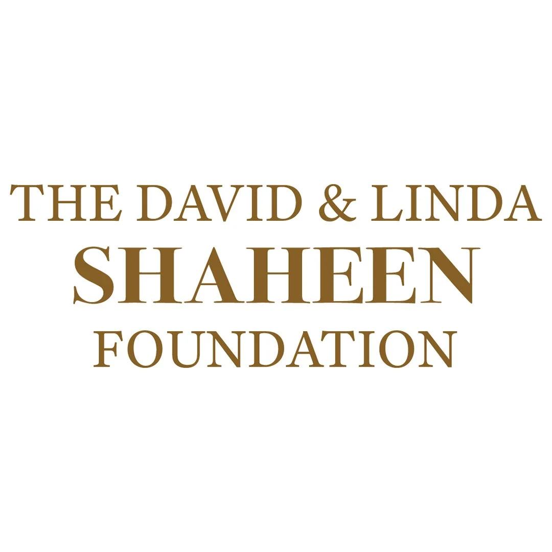 Logo of the David and Linda Shaheen Foundation in brown text on a white background.