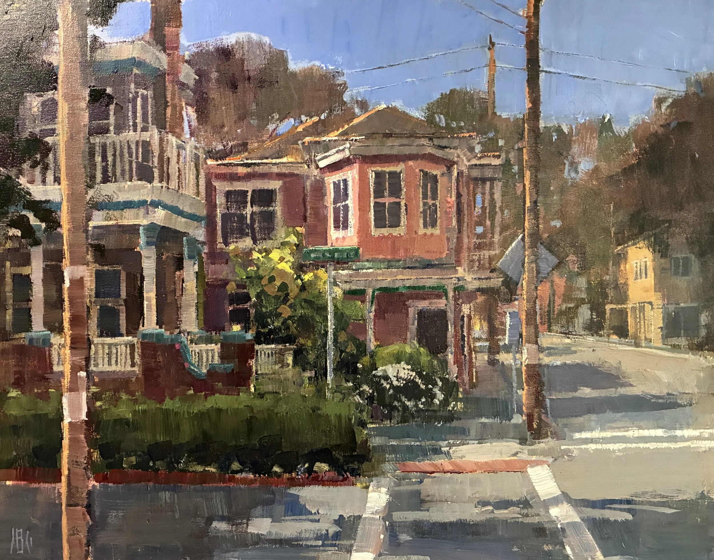 Georgia Color Plein Air Best of Show painting “Colorful Houses” by John Guernsey