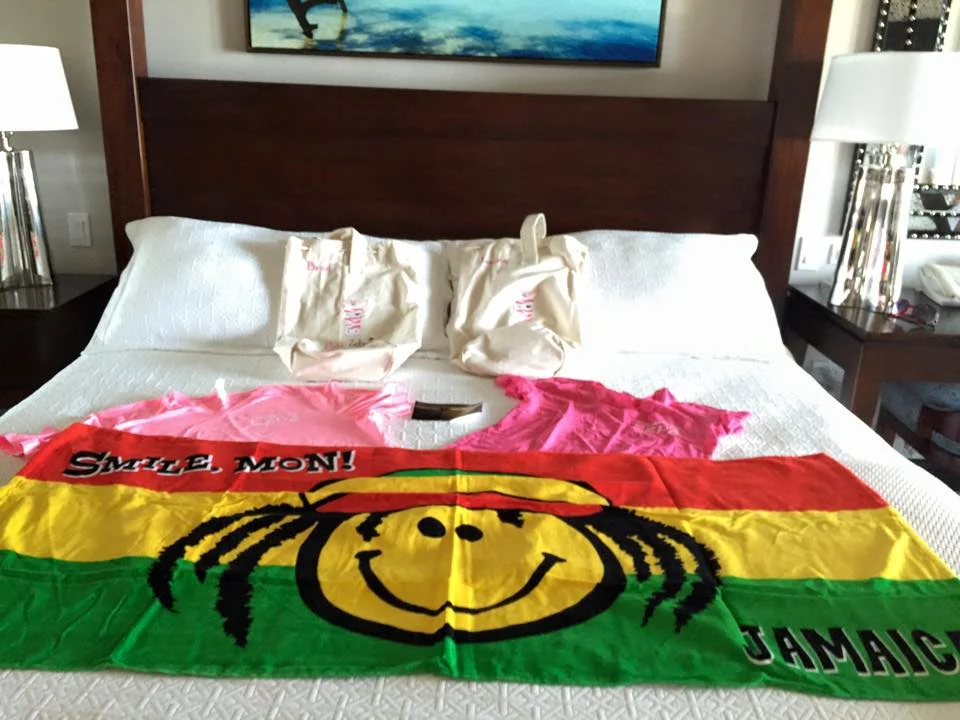 Loving how Pink Zebra takes care of us! These filled bags were waiting for us when we arrived!