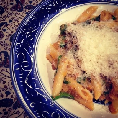 I didn't use rigatoni, I used what I had.