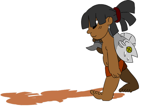 In-place walk cycle animated and coloured in Animate CC
