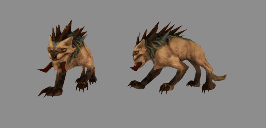 Quadruped walk cycle using the DOTA Beastmaster Summon rig.