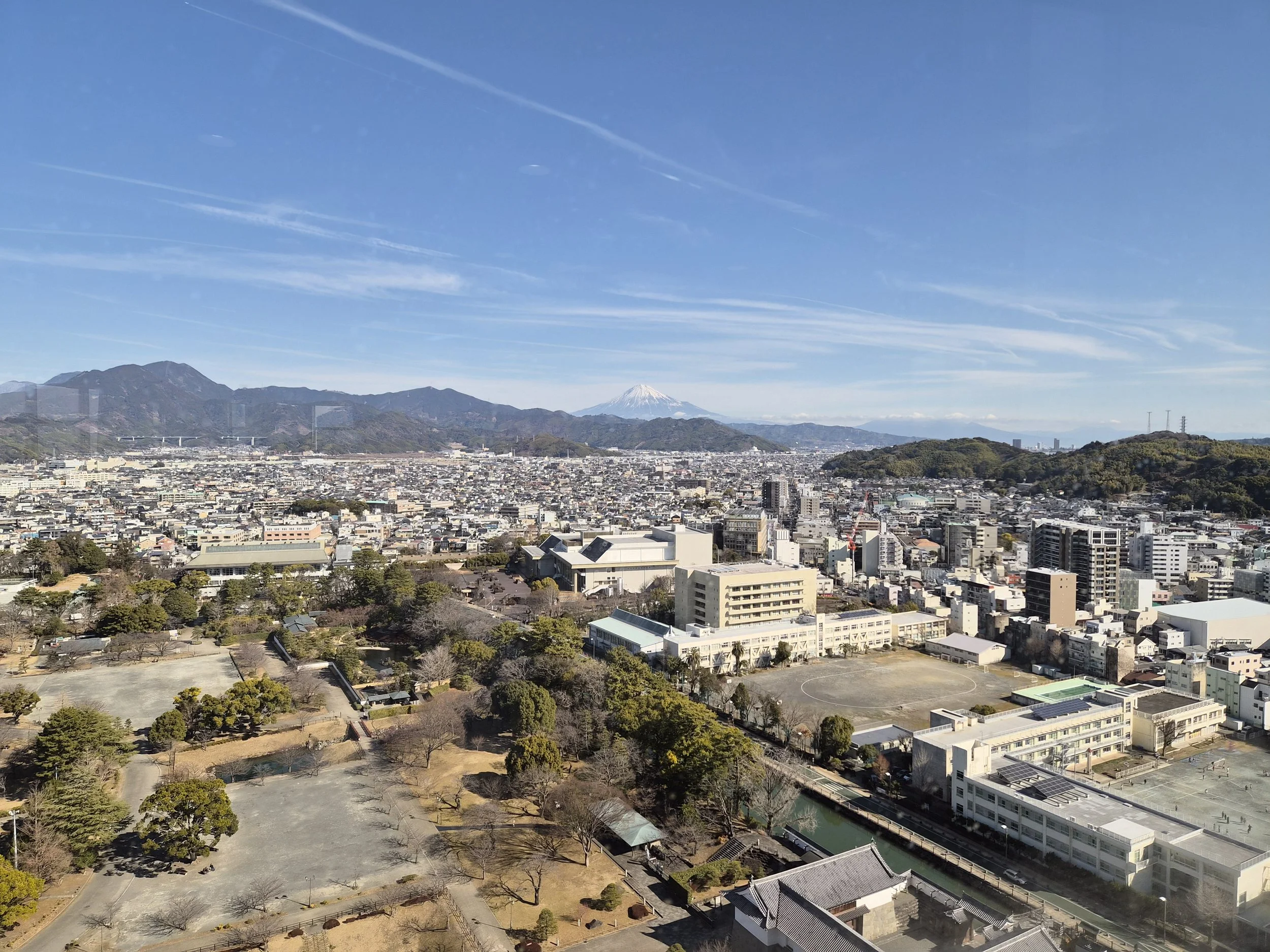  Looking at Mt. Fuji in the distance on a clear day from a free government observatory in Shizuoka 