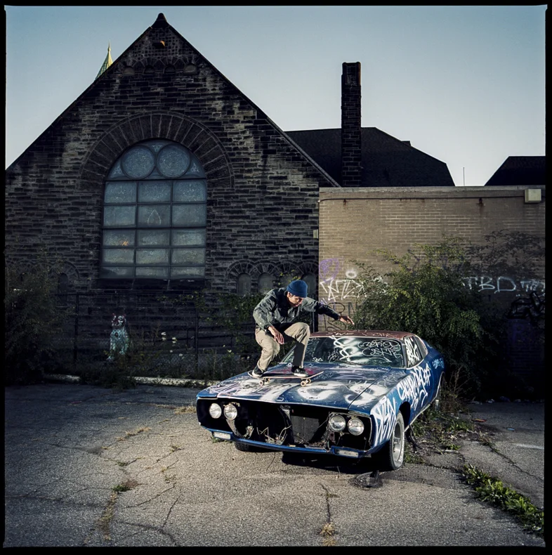 Ollie onto a Deserted Automobile