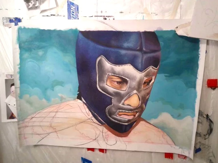 Progress shot of my painting for the show
