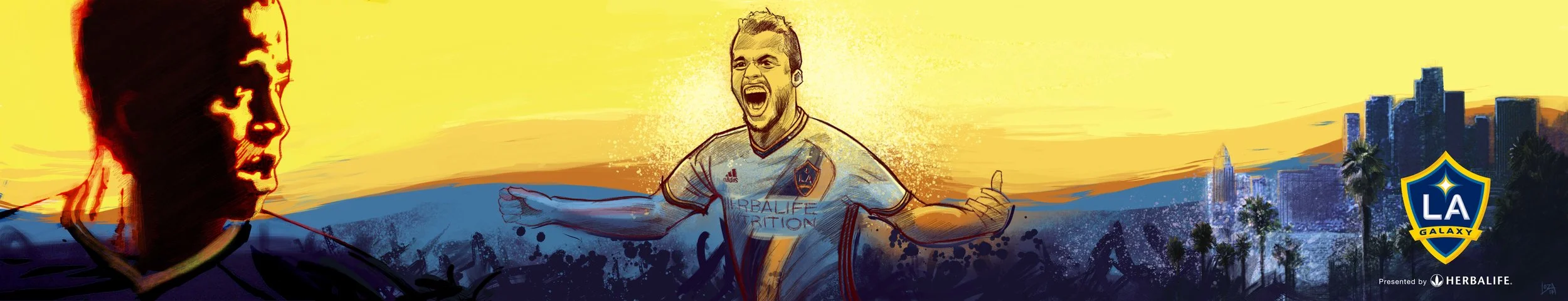 Giovani dos Santos en Los Angeles- Digital Illustration