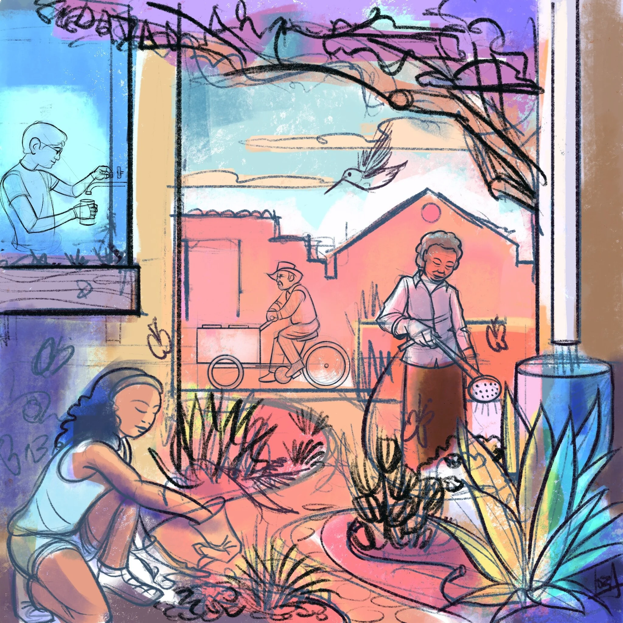 Long Beach Water Department Mural 