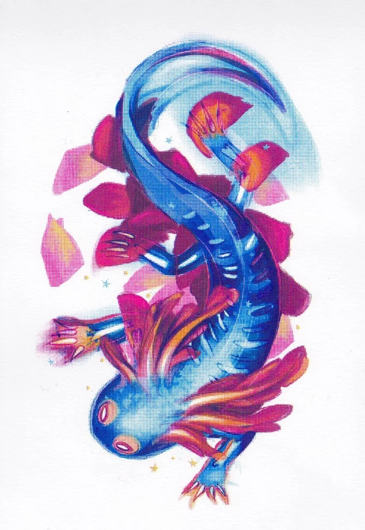"Axolotl Assimilation" Print