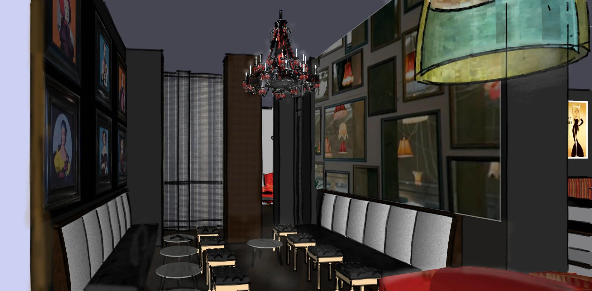 Village Hotel, downstairs bar