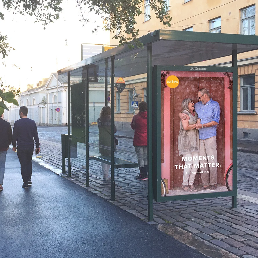 Outdoor ad originally published in Finnish