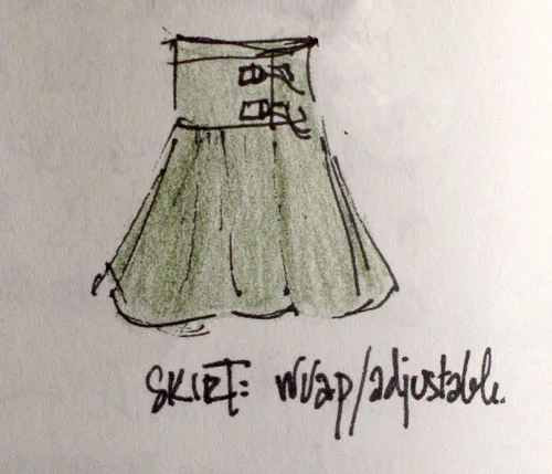 Design for skirt with adjustable yoke