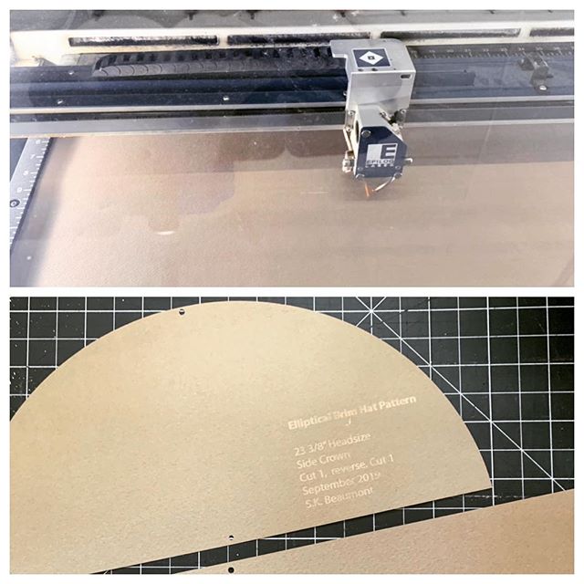 Laser printing pattern. Algebra and geometry applied. #hatmaker #millinery #oooosomuchmath #patternmaking