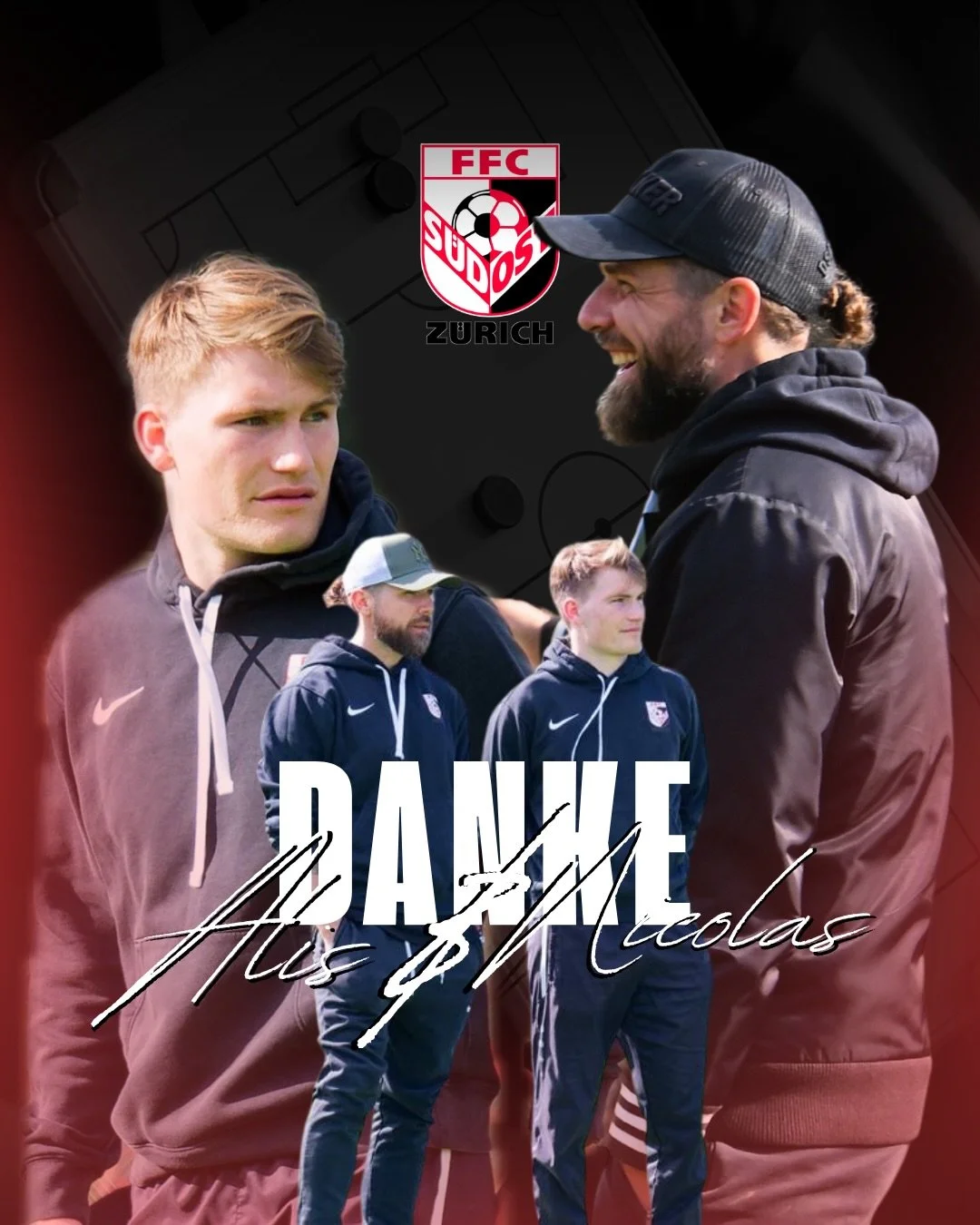 Danke Alis &amp; Nicolas ❤️🖤

Auf Ende dieser Saison verabschieden wir zwei Trainer, die die Frauen 1 auf unterschiedliche Weise begleitet haben.

Alis stiess zu Beginn dieser Saison 25/26 zum Trainerteam unserer 1. Mannschaft. In kurzer Zeit bracht