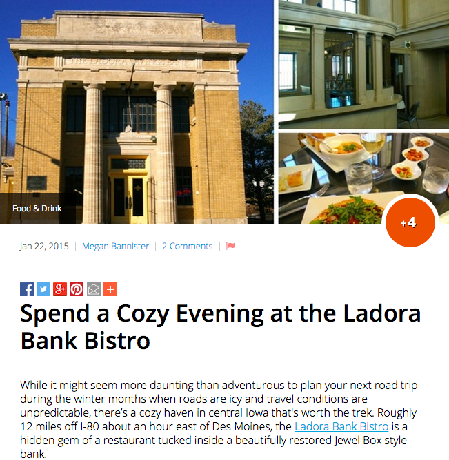 Travel Iowa Blog - January 2015