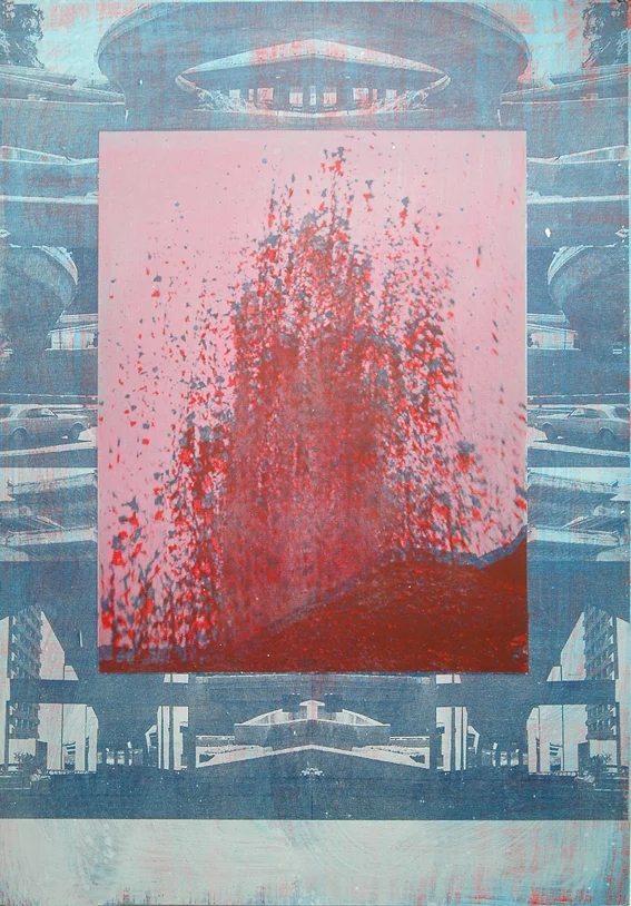 Wrong Turns acrylic and silkscreen on museum board, 100 x 70cm, 2012
