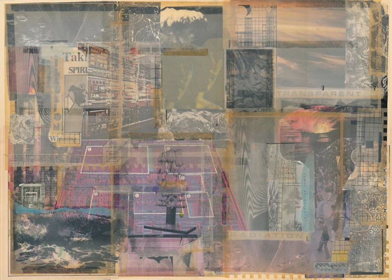Transparent Radiation , collage on board, 70 x 50cm, 2015