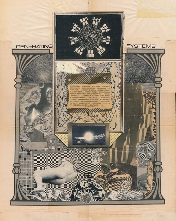Generating Systems, collage on board, 40 x 50cm, 2014