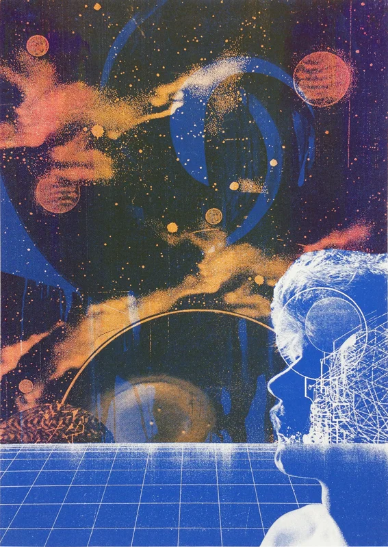 Futuroscope , silkscreen on paper, 50 x 70cm, 2014