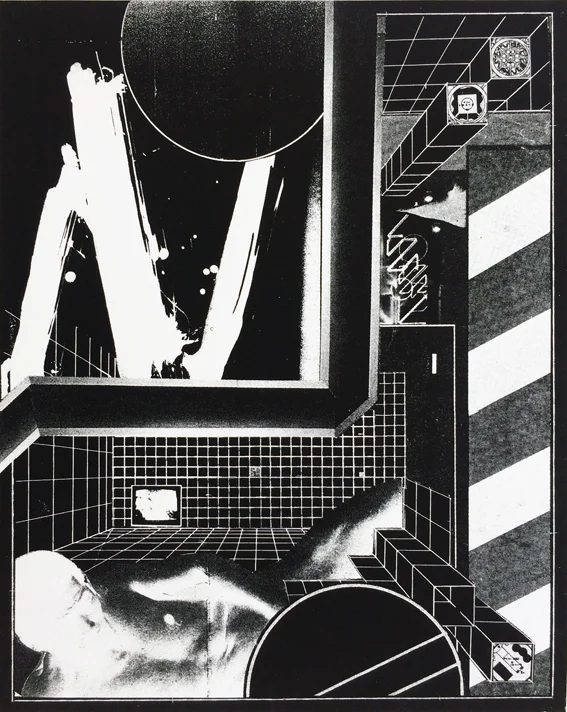 Capsule Plaza (Safe) , silkscreen on paper, 2015