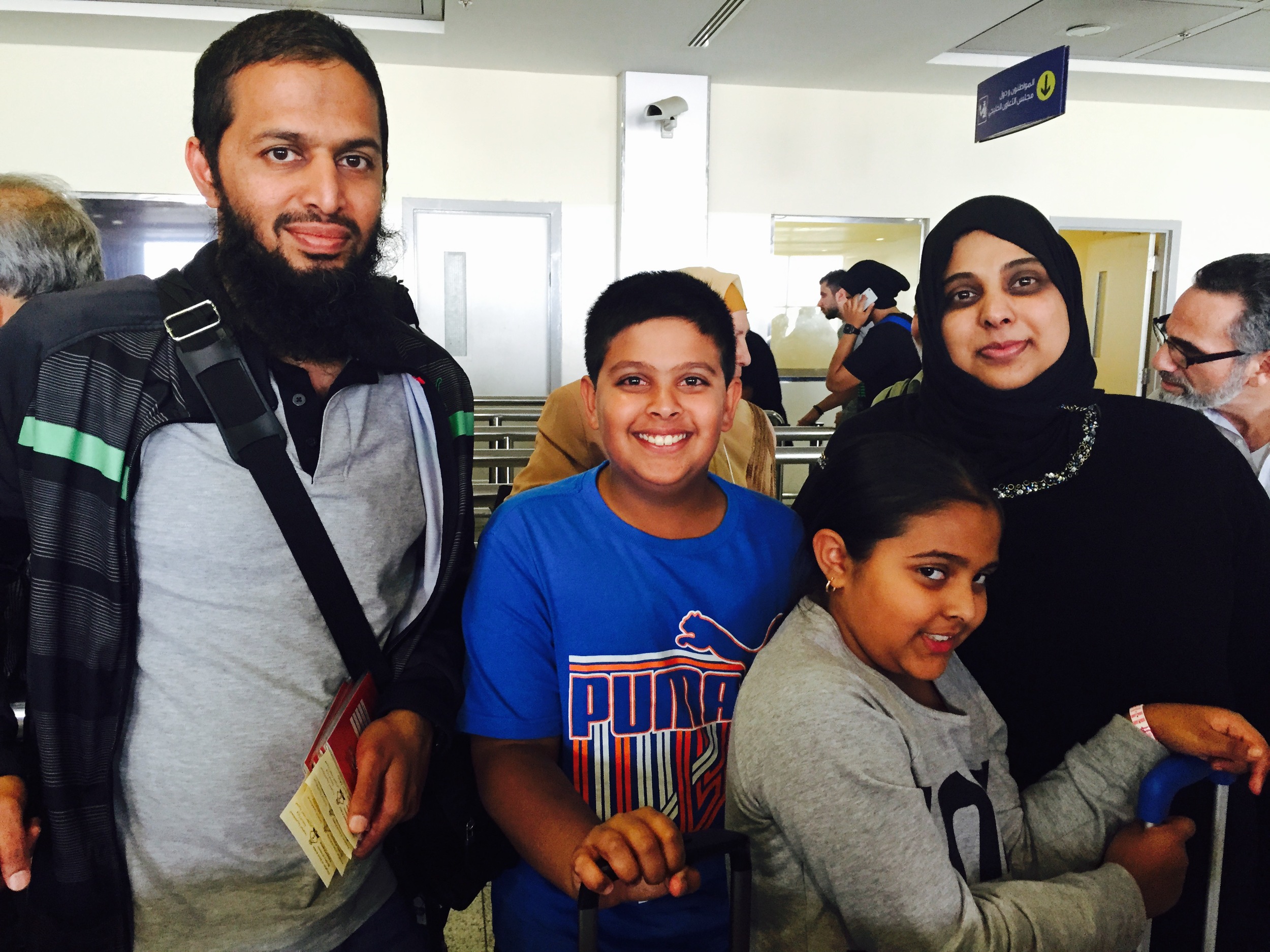 Family of four— travelled from South Africa for Umrah