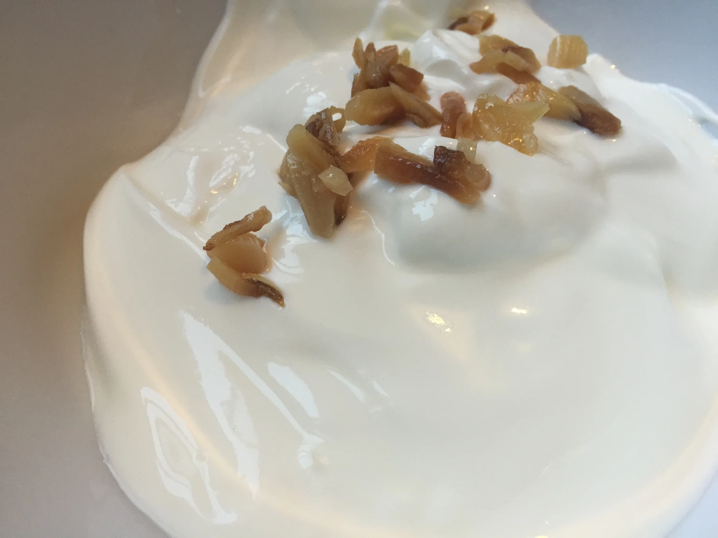 Greek yogurt with roasted garlic