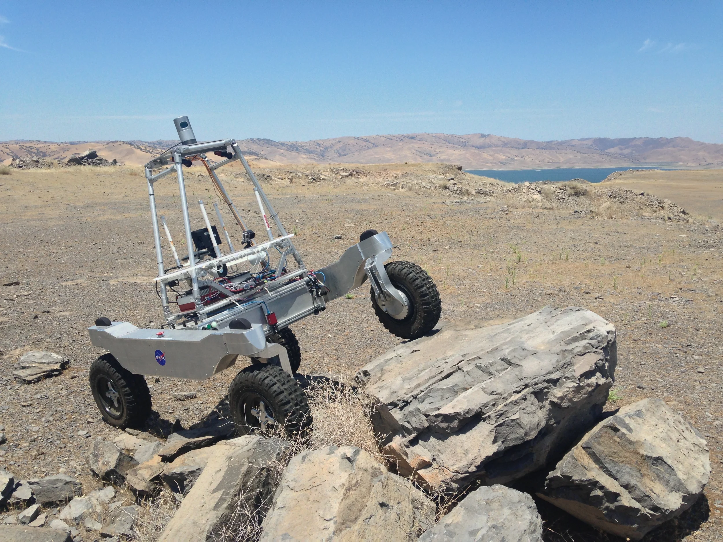 Extreme terrain testing, Basalt Hills CA, July 2014