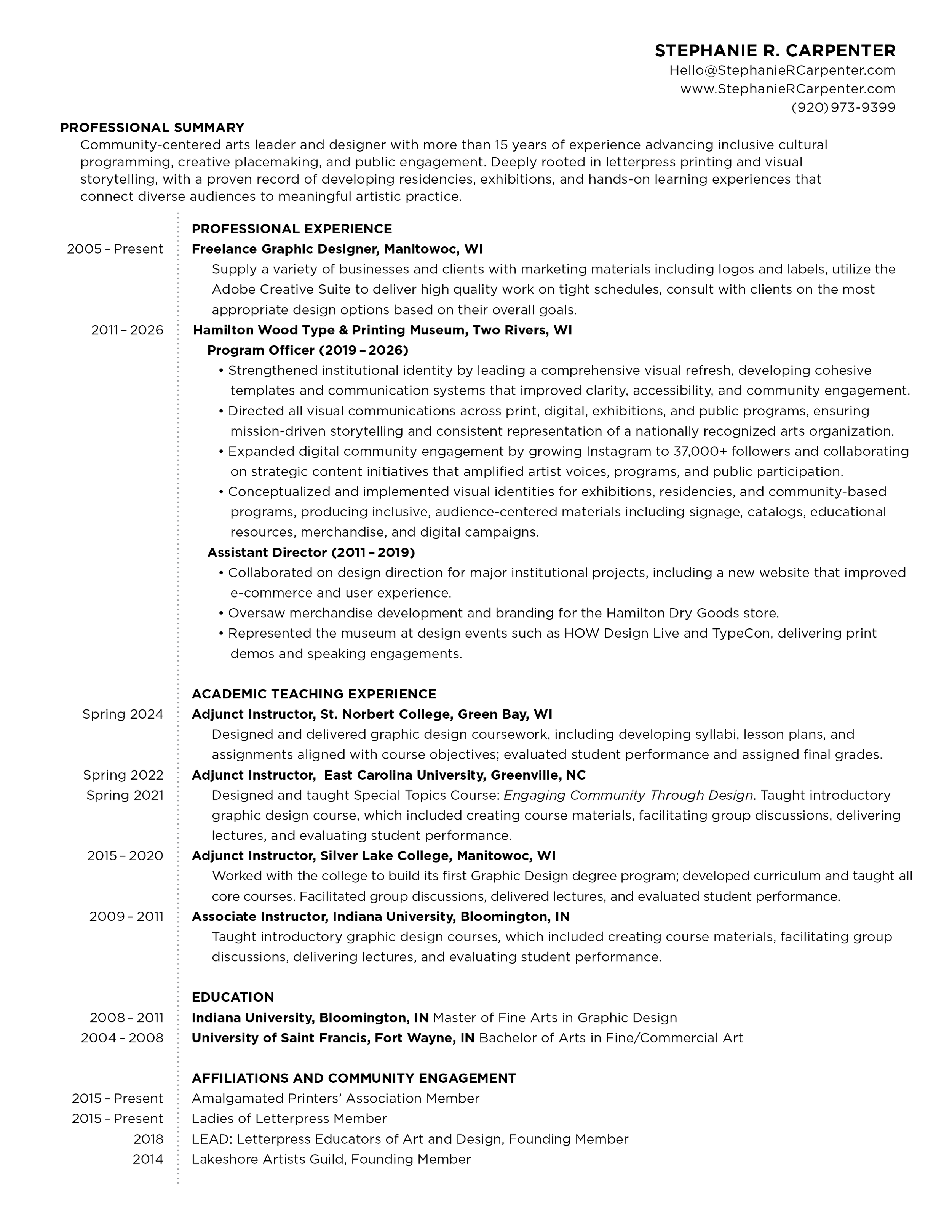 Stephanie R Carpenter Resume Page 2