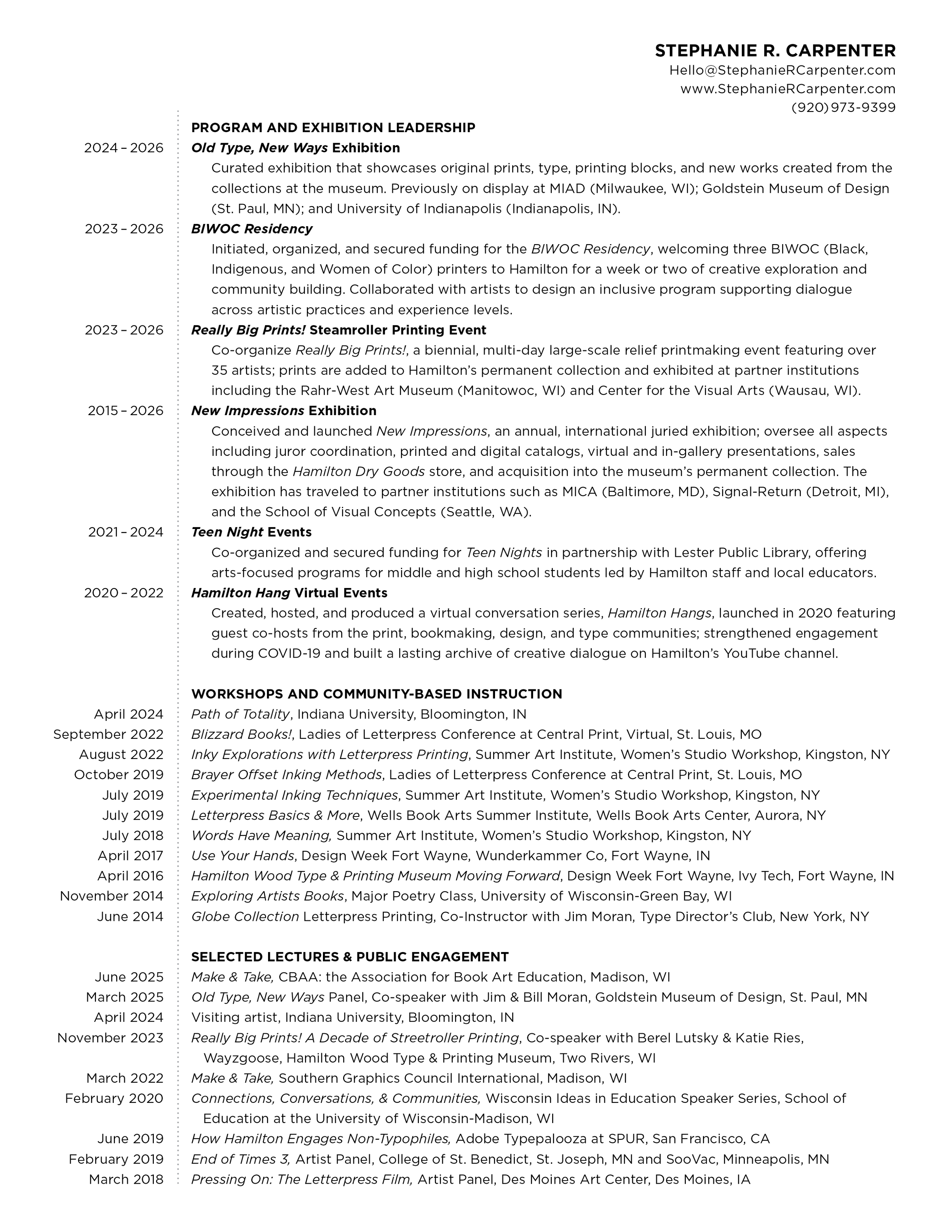 Stephanie R Carpenter Resume Page 2