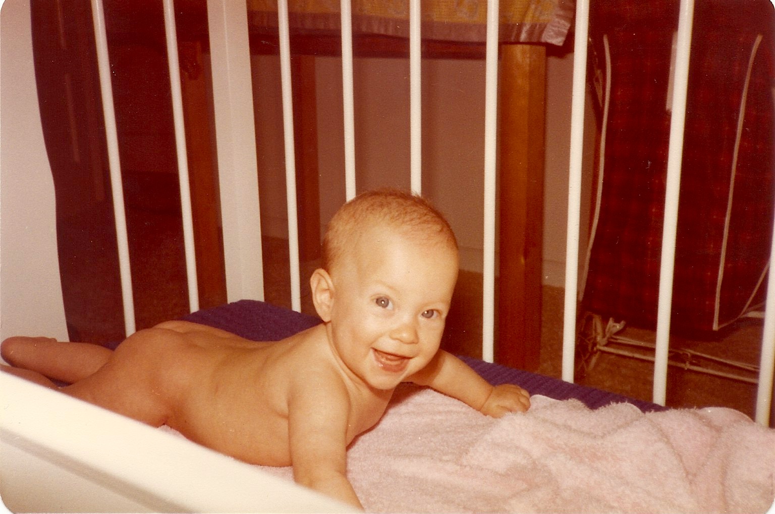 Me as a baby, when I was supposed to be taking a nap