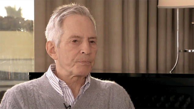 Robert Durst and his disturbing blinking in HBO's The Jinx - one of the best crime documentaries ever.