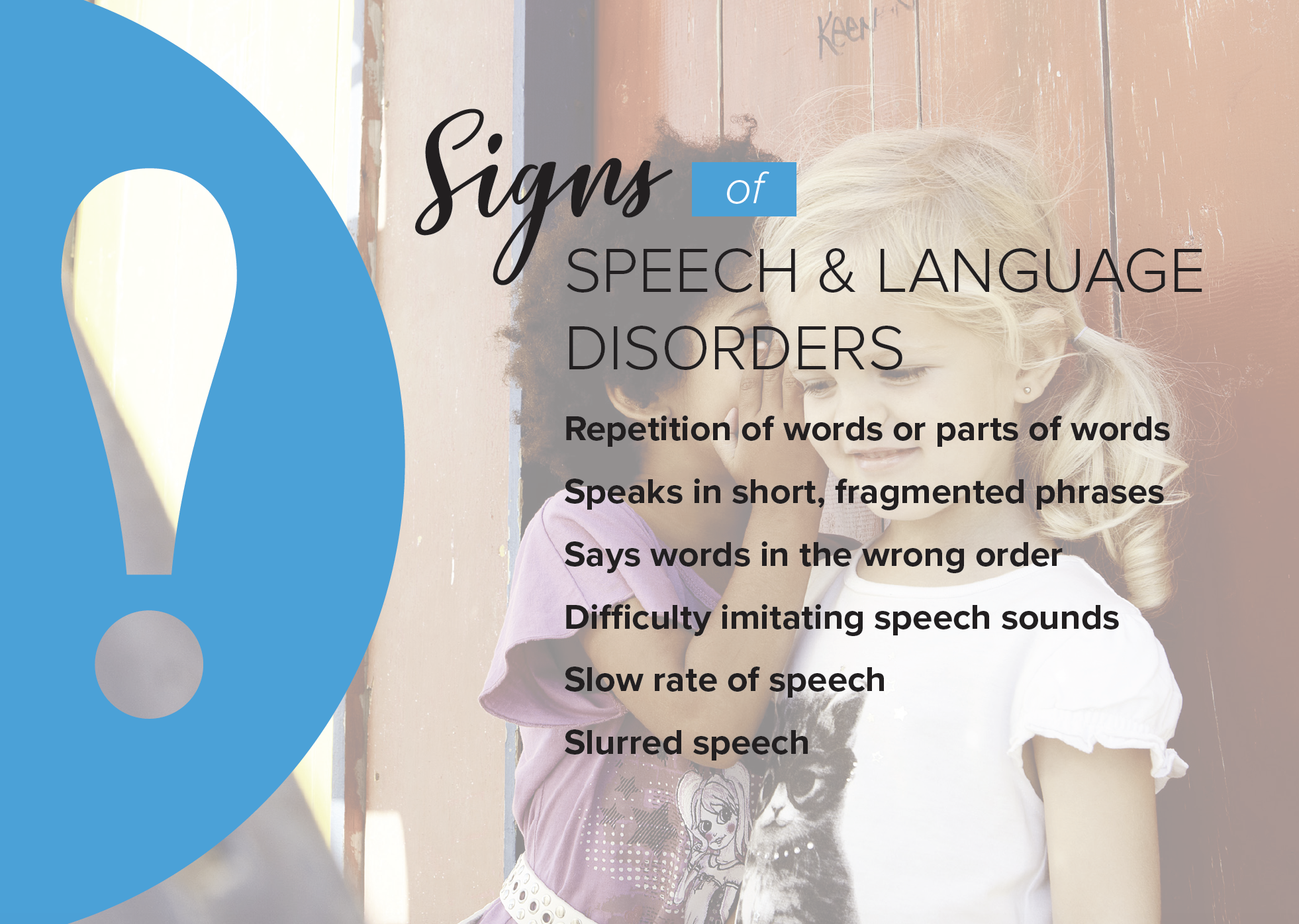 Know The Signs Speech and Language Disorders — Sound Speech and