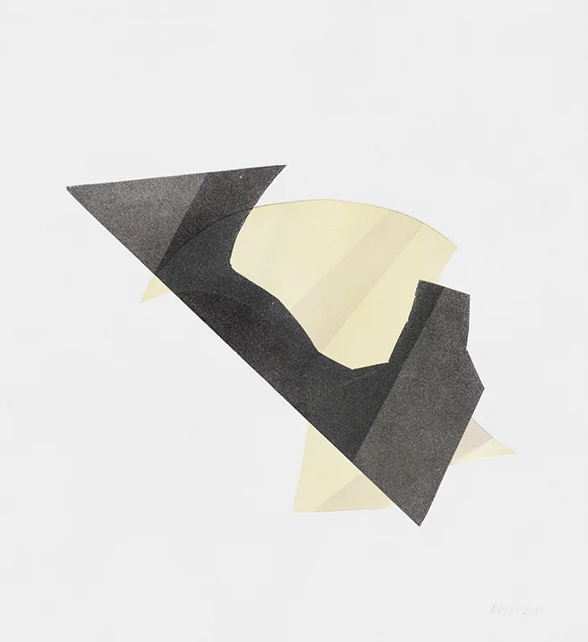 Devolution No 10, Monotype with Relief Ink on Rag Paper, 14.5x13in/37x33cm